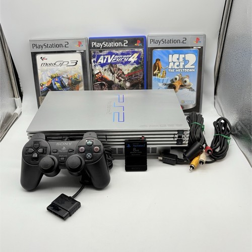 Sony playstation silver ps2 - sony, 2